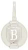 A product shot of a beige frying pan with a white handle and a prominent label. Produktbild-Vorschau
