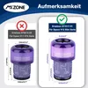 Comparison of two vacuum cleaner filters, one marked with a red cross and the other with a green checkmark, indicating compatibility. Produktbild-Vorschau
