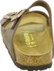 A close-up view of the inside of a brown Birkenstock sandal. Produktbild-Vorschau