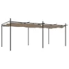 vidaXL Pergola avec toit coulissant Taupe 589x292x230 cm Voir les images du produit 1