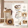 Yaheetech Kratzbaum aus PE-Rattan, 72 cm, mit Katzenhöhle & Produktbild-Vorschau 5