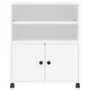 vidaXL Supporto per stampante con rotelle Bianco 60x48x74 Anteprima dell’immagine prodotto 4