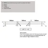 Diagram showing how to assemble a 540cm curtain rod with multiple sections and connectors. Anteprima dell’immagine prodotto