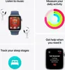 Collage of images showing Apple Watch features like listening to music, tracking activity, tracking sleep, and fall detection. Anteprima dell’immagine prodotto