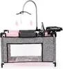 Lit multiple pour poupées jusqu'à 46cm gris avec licorne Voir les images du produit 4