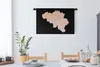 MuchoWow® Wandteppich Wandbehang Karte - Belgien - Rosa Produktbild-Vorschau 3