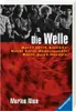 The image is a book cover with a black and white photo of a group of young people in the background, and text overlaying a red, fiery background. Produktbild-Vorschau
