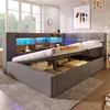 Polsterbett 140x200 cm Doppelbett mit LED-Beleuchtung, Produktbild-Vorschau 13