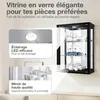 K-Möbel Vitrine suspendue en noir (80x60x25 cm) avec 2 Voir les images du produit 5