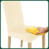 Stuhlhusse Stretch Hellbeige - Samt - Universal - Esszimmer Produktbild-Vorschau 5