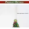 A close-up of a hanging Christmas tree decoration with lights and text indicating cable length. Produktbild-Vorschau