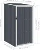 vidaXL Szopa narzędziowa antracyt 87x98x159 cm Stal Podgląd zdjęcia produktu 15