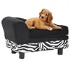 vidaXL Hundesofa Schwarz 57x34x36 cm Plüsch Produktbild-Vorschau 3