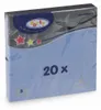 80x Servietten 33 x 33 cm 1/4-Falz 3-lagig blau Produktbild-Vorschau 2