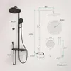 EMKE® Système de douche avec thermostat Noir avec douche Voir les images du produit 10