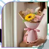 Bouquet de fleurs, tournesol, savon, rose rose, cadeau Voir les images du produit 8