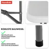 A collage of close-up images showing the construction and details of a folding table. Produktbild-Vorschau