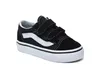 A single black and white Vans Old Skool V sneaker for children is shown against a white background. Voir les images du produit