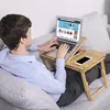 SONGMICS Laptoptisch Bambus mit Schublade höhenverstellbar Produktbild-Vorschau 5