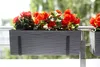 Ratanový balkonový květináč s háčky šedá 19 x 56 x 19,5 cm Náhled obrázku produktu 7