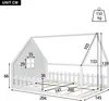 Flieks Kinderbett Hausbett 140x200cm mit Rausfallschutz, Produktbild-Vorschau 7
