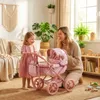 Rosa Puppenwagen mit Tragetasche und Korb – Klappbare Produktbild-Vorschau 10