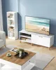 A living room scene with a TV and entertainment unit, a bookshelf, and a coffee table. Náhled obrázku produktu