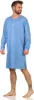 Herren Nachthemd langarm Sleepshirt; Blau M Produktbild-Vorschau 2