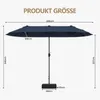 COSTWAY Doppelsonnenschirm 400x200cm mit Ständer & Kurbel, Produktbild-Vorschau 7