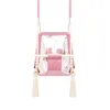 3-in-1 Babyschaukel rosa – aus Holz, für drinnen, mit Gurt, Produktbild-Vorschau 2