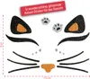 Oblique Unique Katze Gesicht Sticker Set Tiergesicht Produktbild-Vorschau 2