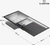 Klarstein TitanSteel kuchyňský dřez s odkapávačem, 100 x 45 Náhled obrázku produktu 8