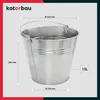 A galvanized metal bucket with dimensions and capacity indicated. Náhled obrázku produktu