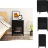 vidaXL Nachttisch Schwarz 40x30x54,5 cm Stahl und Glas -  Produktbild-Vorschau 1