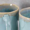 4er Set Steingut Becher 350ml Tasse Blau Kaffeetassen Produktbild-Vorschau 5