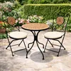 3er Mosaik Sitzgarnitur Sitzgruppe Gartentisch Stühle Gartenmöbel Bistrotischset Produktbild-Vorschau
