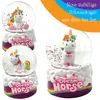 Schneekugel Einhorn mit Glitzer - Hochwertige Schüttelkugel Produktbild-Vorschau 2