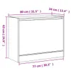 Botník bílý 80x34x63 cm materiál na bázi dřeva Náhled obrázku produktu 8