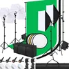 Fotostudio set – Softboxen, LED-lampen en greenscreen met Productafbeelding-voorbeeld 1