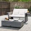 COSTWAY Polyrattan Sonnenliege, Gartenliege mit Produktbild-Vorschau 2