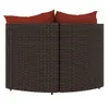 vidaXL Canapé d'angle de jardin avec coussins 2 pcs. Marron Voir les images du produit 3
