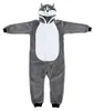 Pyjama Onesie Kigurumi Kostüm für Kinder Husky 140 Produktbild-Vorschau 3