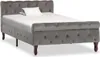 vidaXL Struttura letto in velluto grigio 100 x 200 cm Anteprima dell’immagine prodotto 7