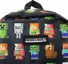 A close-up of a backpack with a Minecraft pattern. Produktbild-Vorschau