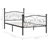 Struttura letto con rete a doghe in metallo nero 100 × 200 Anteprima dell’immagine prodotto 4