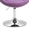 A close-up view of the base and lower stem of a purple chair. Produktbild-Vorschau