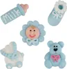 Zuckerfiguren für Taufe & Babyparty | blau mit Streudeko Produktbild-Vorschau 3