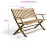 2-Sitzer faltbare Gartenbank aus Akazienholz, ca. 118 x 60 Produktbild-Vorschau 4