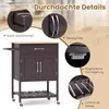 A kitchen cart with various features highlighted by close-up images and text. Voir les images du produit