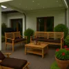 Bankkissen 120×60×7 cm braun – Sitzkissen für Gartenbank Produktbild-Vorschau 4
